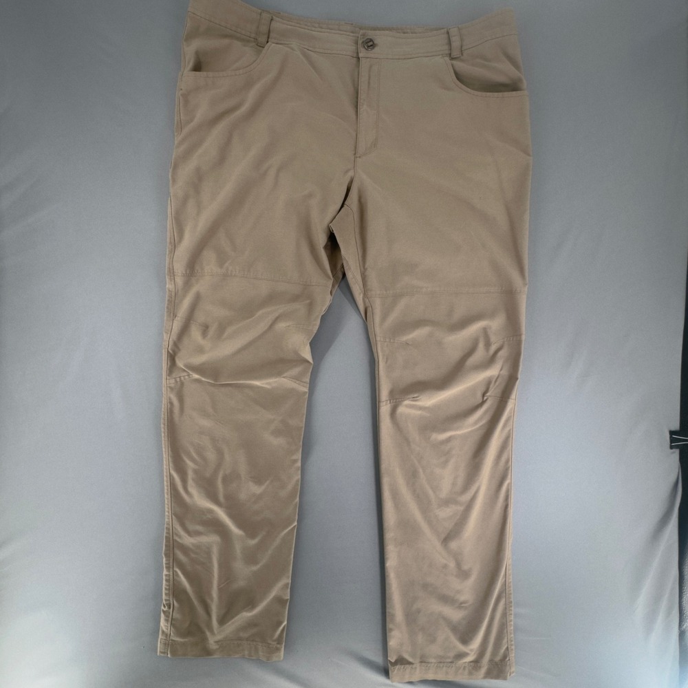Columbia Sportswear Mens 44x34 Tan Khaki Hiking Outdoor Pants Reinforced Knee